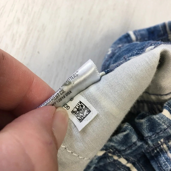 American Eagle Striped Paperbag Denim Shorts Size 6 - Picture 7 of 9